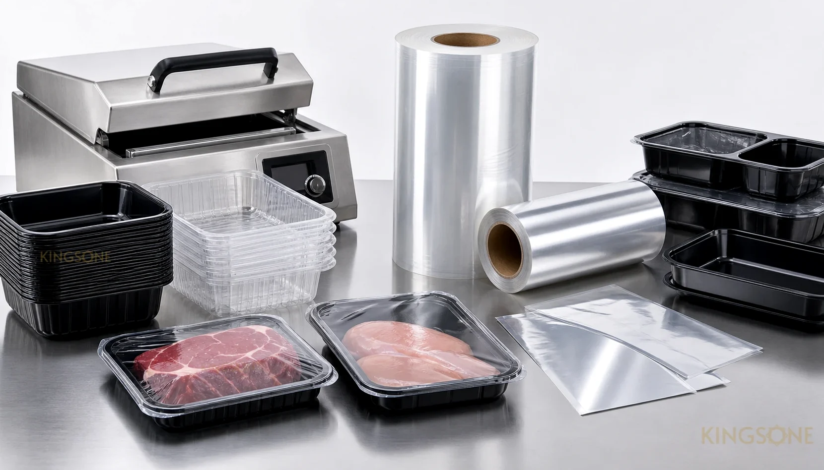 Bandejas y films para empaque de prote&iacute;nas